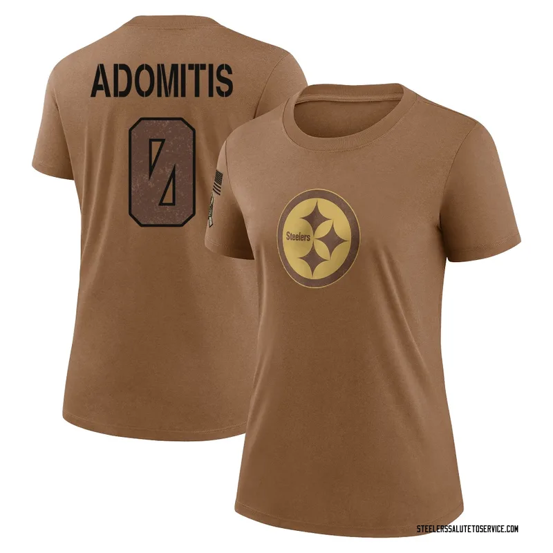 Women's Cal Adomitis Pittsburgh Steelers Legend Brown 2023 Salute To Service Performance T-Shirt