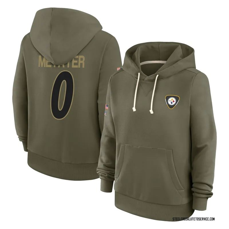Women's Chamon Metayer Pittsburgh Steelers Olive 2025 Salute to Service Hoodie
