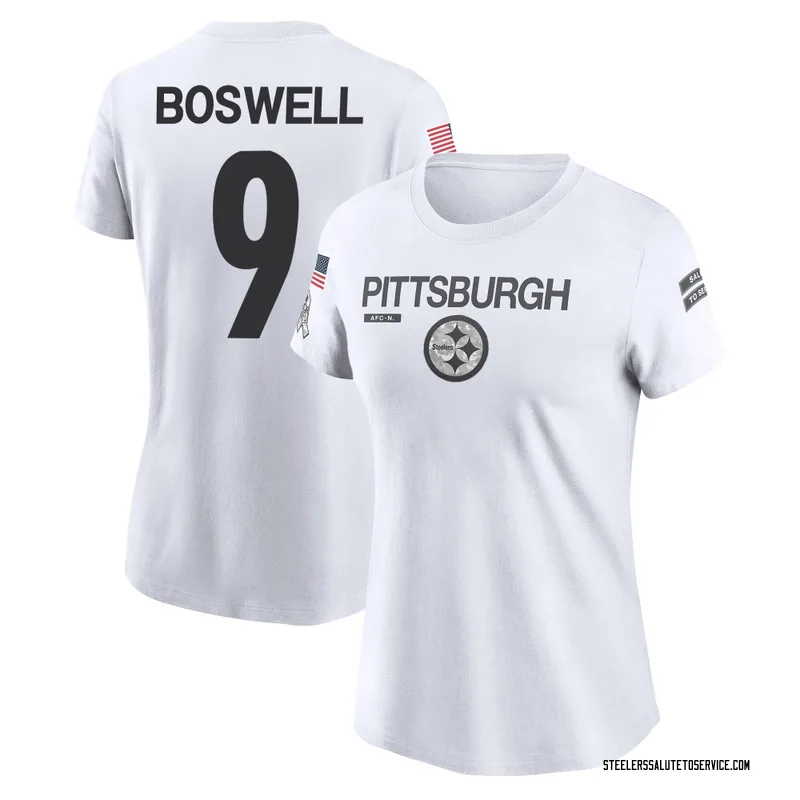 Women's Chris Boswell Pittsburgh Steelers Legend White 2024 Salute to Service Performance T-Shirt