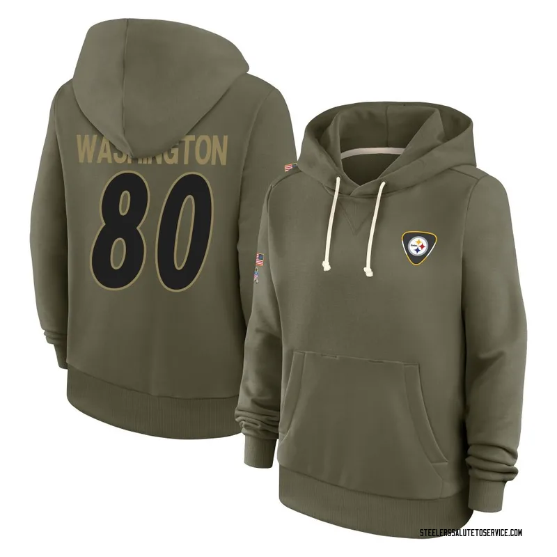 Women's Darnell Washington Pittsburgh Steelers Olive 2025 Salute to Service Hoodie
