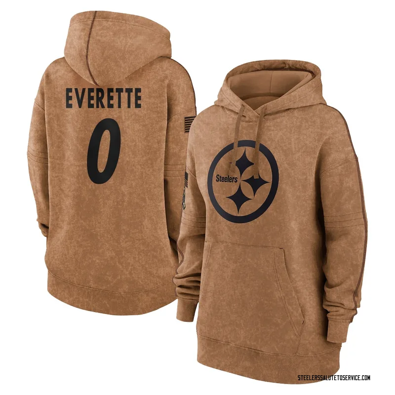 Women's Daylen Everette Pittsburgh Steelers Brown 2023 Salute To Service Pullover Hoodie