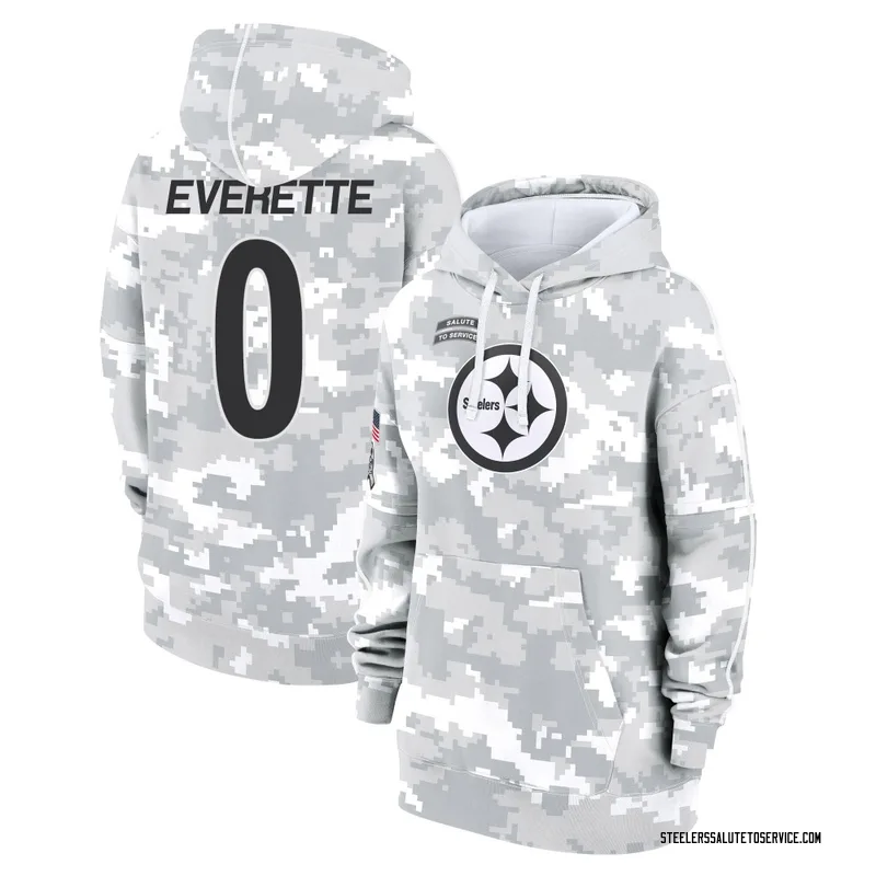 Women's Daylen Everette Pittsburgh Steelers Camo Arctic 2024 Salute to Service Club Fleece Pullover Hoodie
