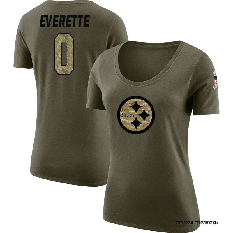 Women's Daylen Everette Pittsburgh Steelers Legend Olive Salute to Service Scoop Neck T-Shirt