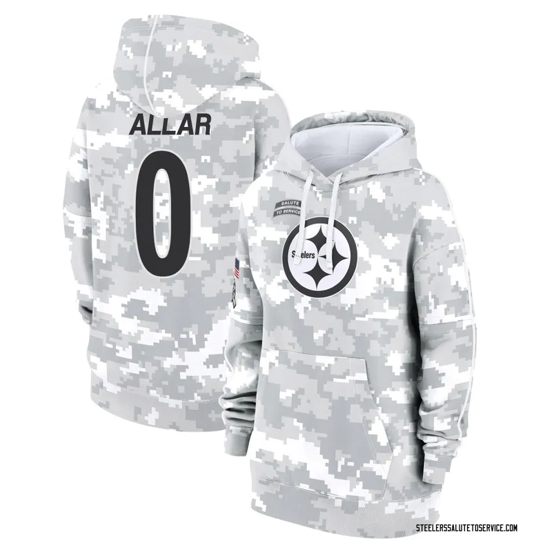 Women's Drew Allar Pittsburgh Steelers Camo Arctic 2024 Salute to Service Club Fleece Pullover Hoodie