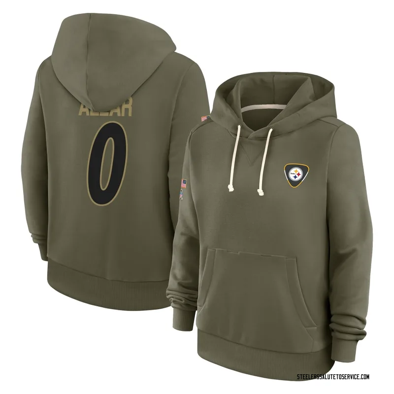 Women's Drew Allar Pittsburgh Steelers Olive 2025 Salute to Service Hoodie