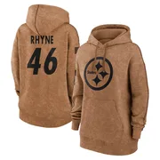 Women's Forrest Rhyne Pittsburgh Steelers Brown 2023 Salute To Service Pullover Hoodie