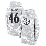 Women's Forrest Rhyne Pittsburgh Steelers Camo Arctic 2024 Salute to Service Club Fleece Pullover Hoodie