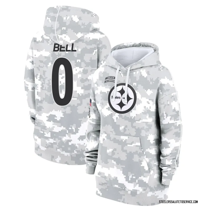Women's Jaheim Bell Pittsburgh Steelers Camo Arctic 2024 Salute to Service Club Fleece Pullover Hoodie
