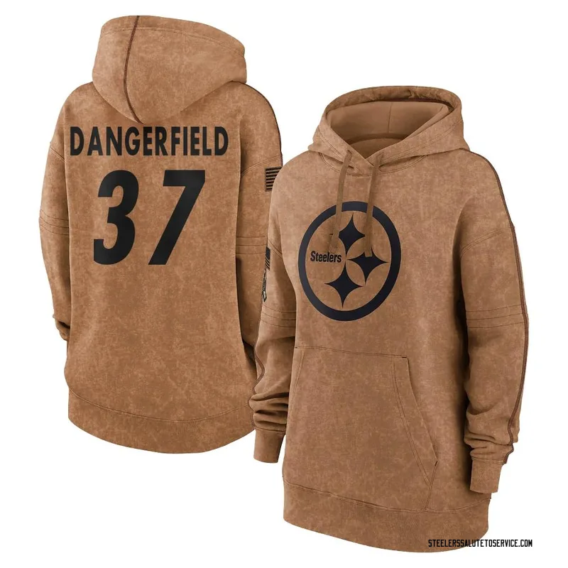 Women's Jordan Dangerfield Pittsburgh Steelers Brown 2023 Salute To Service Pullover Hoodie