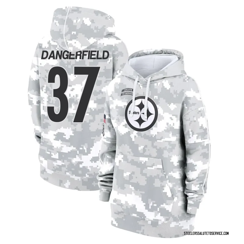 Women's Jordan Dangerfield Pittsburgh Steelers Camo Arctic 2024 Salute to Service Club Fleece Pullover Hoodie