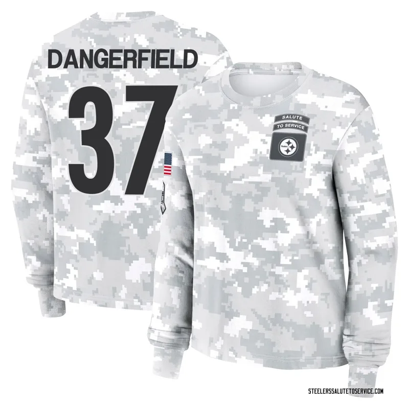 Women's Jordan Dangerfield Pittsburgh Steelers Camo Arctic 2024 Salute to Service Long Sleeve T-Shirt