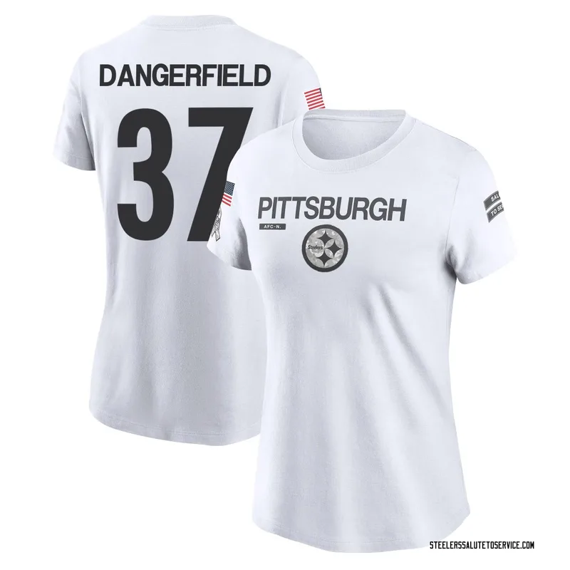 Women's Jordan Dangerfield Pittsburgh Steelers Legend White 2024 Salute to Service Performance T-Shirt
