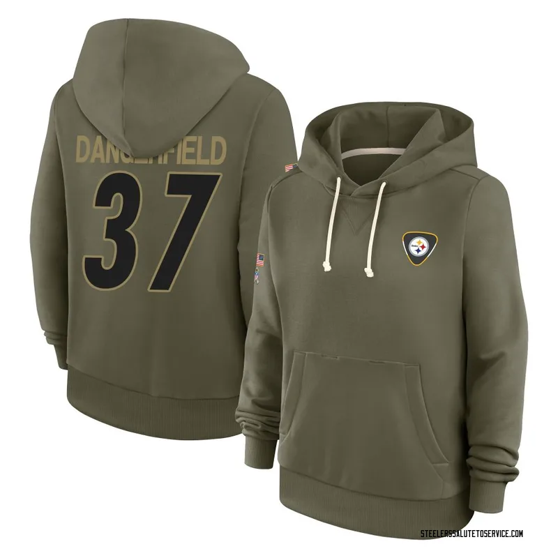 Women's Jordan Dangerfield Pittsburgh Steelers Olive 2025 Salute to Service Hoodie