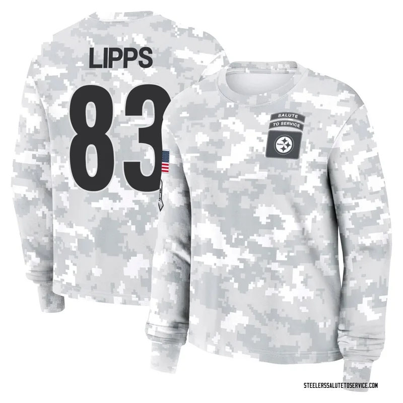 Women's Louis Lipps Pittsburgh Steelers Camo Arctic 2024 Salute to Service Long Sleeve T-Shirt