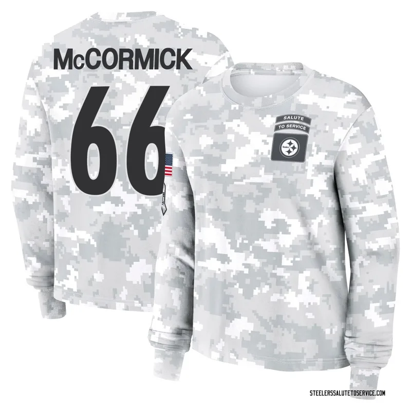 Women's Mason McCormick Pittsburgh Steelers Camo Arctic 2024 Salute to Service Long Sleeve T-Shirt