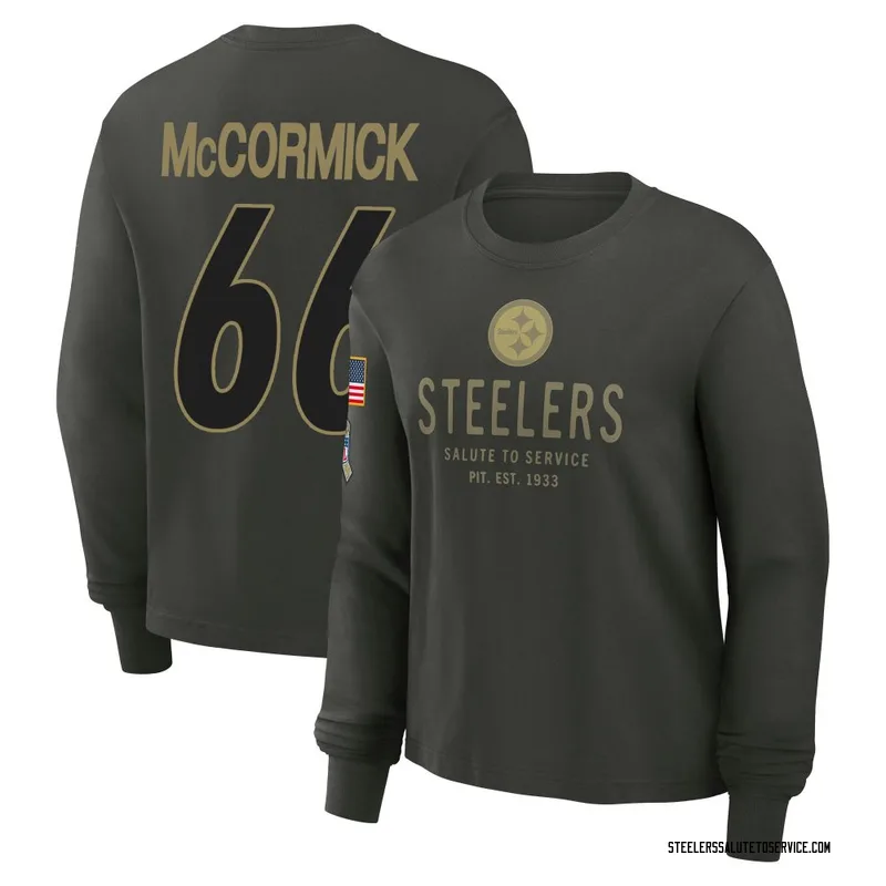 Women's Mason McCormick Pittsburgh Steelers Green Dark/ 2025 Salute to Service Sideline Long Sleeve T-Shirt