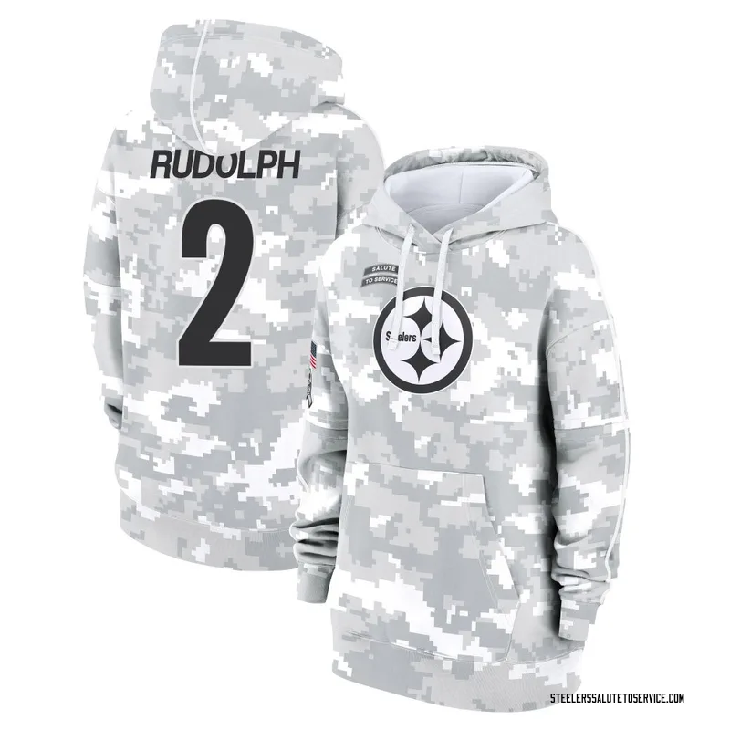 Women's Mason Rudolph Pittsburgh Steelers Camo Arctic 2024 Salute to Service Club Fleece Pullover Hoodie