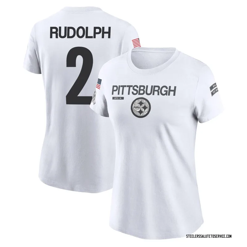 Women's Mason Rudolph Pittsburgh Steelers Legend White 2024 Salute to Service Performance T-Shirt
