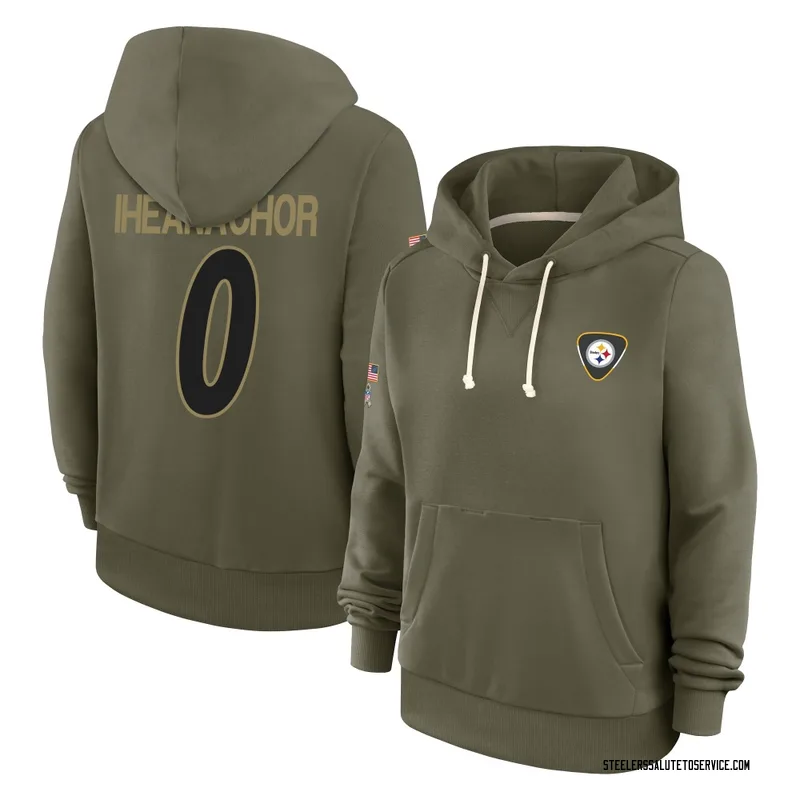 Women's Max Iheanachor Pittsburgh Steelers Olive 2025 Salute to Service Hoodie