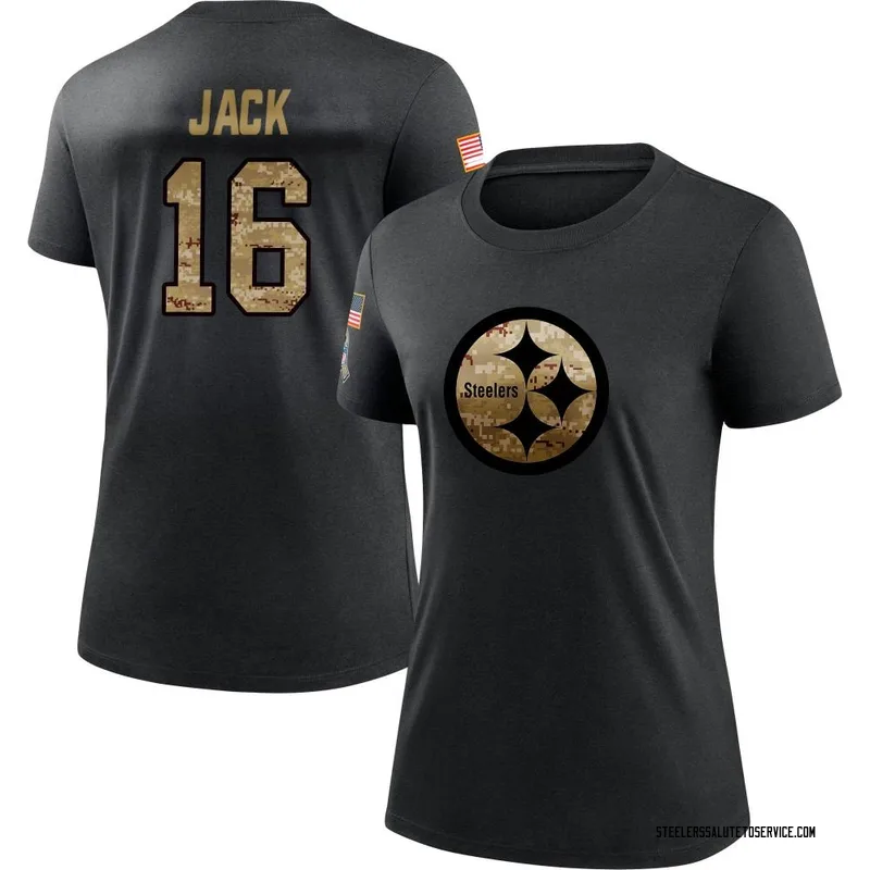 Women's Myles Jack Pittsburgh Steelers Black 2020 Salute To Service Performance T-Shirt