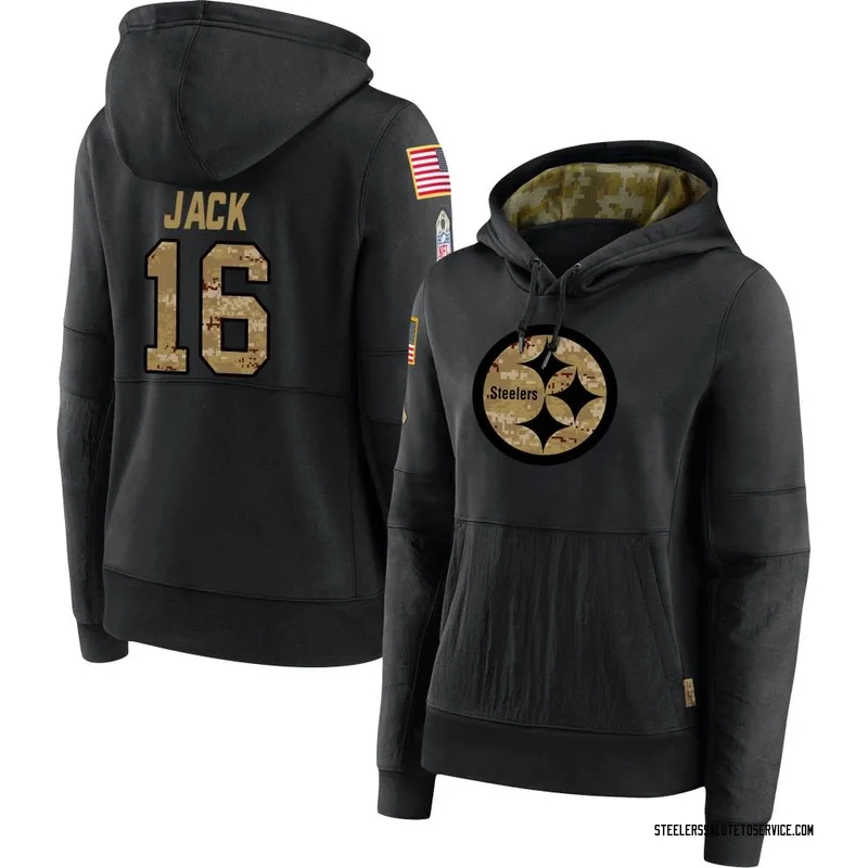 Women's Myles Jack Pittsburgh Steelers Black 2020 Salute to Service Sideline Performance Pullover Hoodie