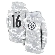 Women's Myles Jack Pittsburgh Steelers Camo Arctic 2024 Salute to Service Club Fleece Pullover Hoodie