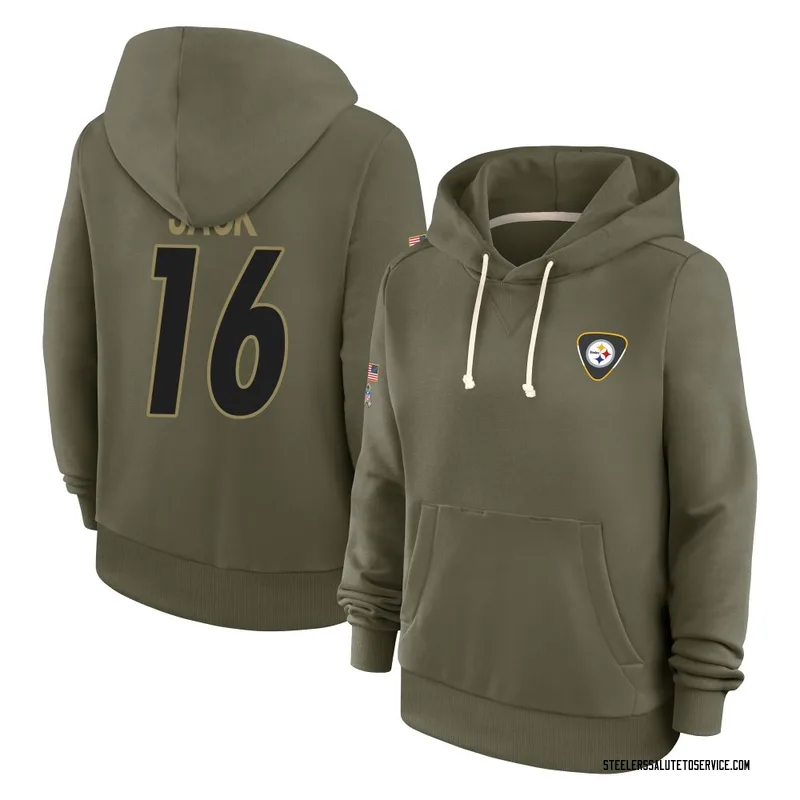 Women's Myles Jack Pittsburgh Steelers Olive 2025 Salute to Service Hoodie
