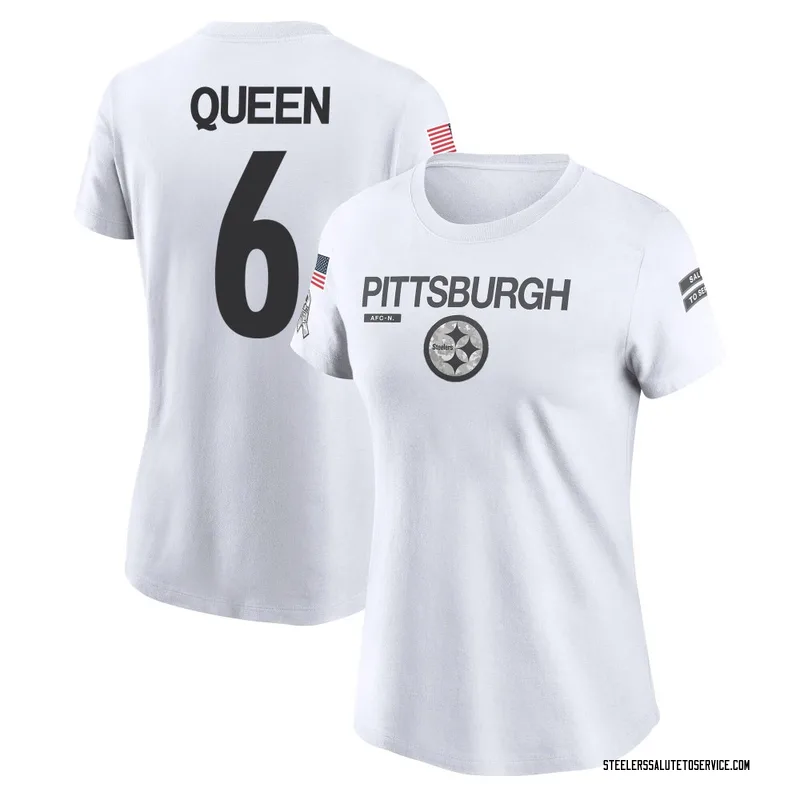 Women's Patrick Queen Pittsburgh Steelers Legend White 2024 Salute to Service Performance T-Shirt