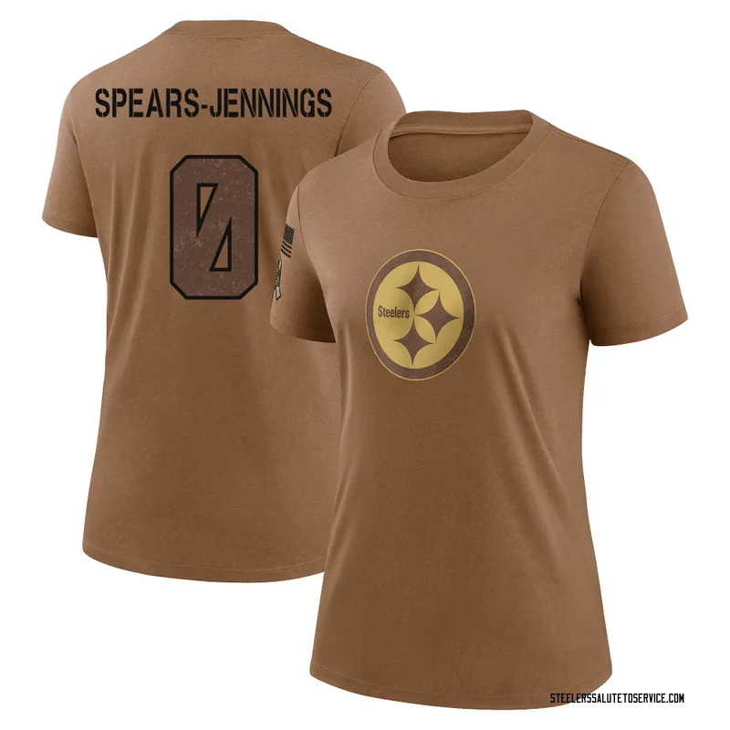 Women's Robert Spears-Jennings Pittsburgh Steelers Legend Brown 2023 Salute To Service Performance T-Shirt