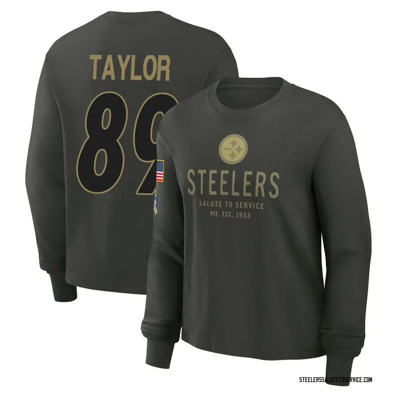 Women's Roc Taylor Pittsburgh Steelers Green Dark/ 2025 Salute to Service Sideline Long Sleeve T-Shirt