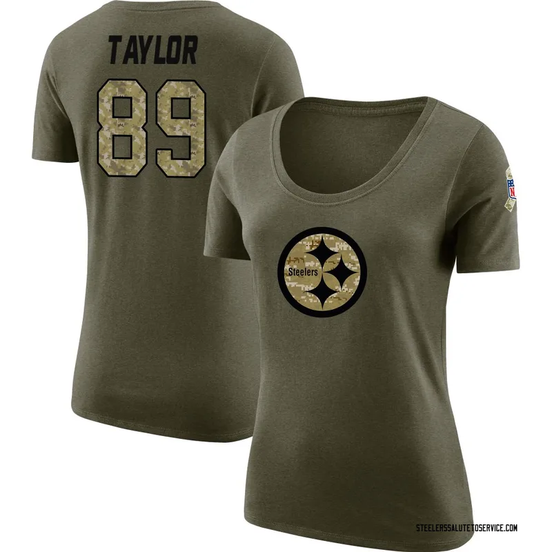 Women's Roc Taylor Pittsburgh Steelers Legend Olive Salute to Service Scoop Neck T-Shirt