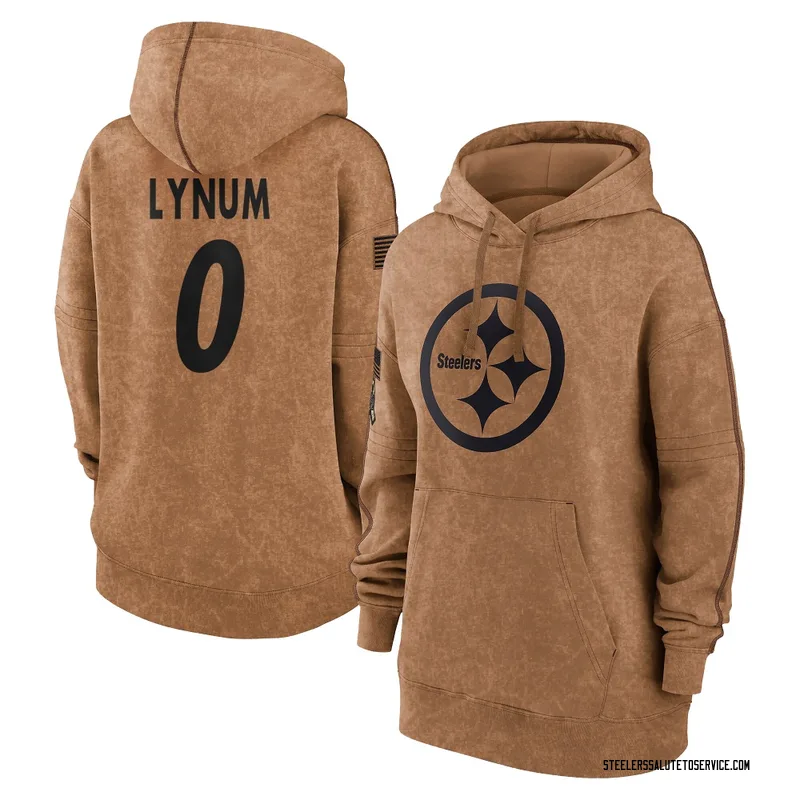 Women's Tamon Lynum Pittsburgh Steelers Brown 2023 Salute To Service Pullover Hoodie
