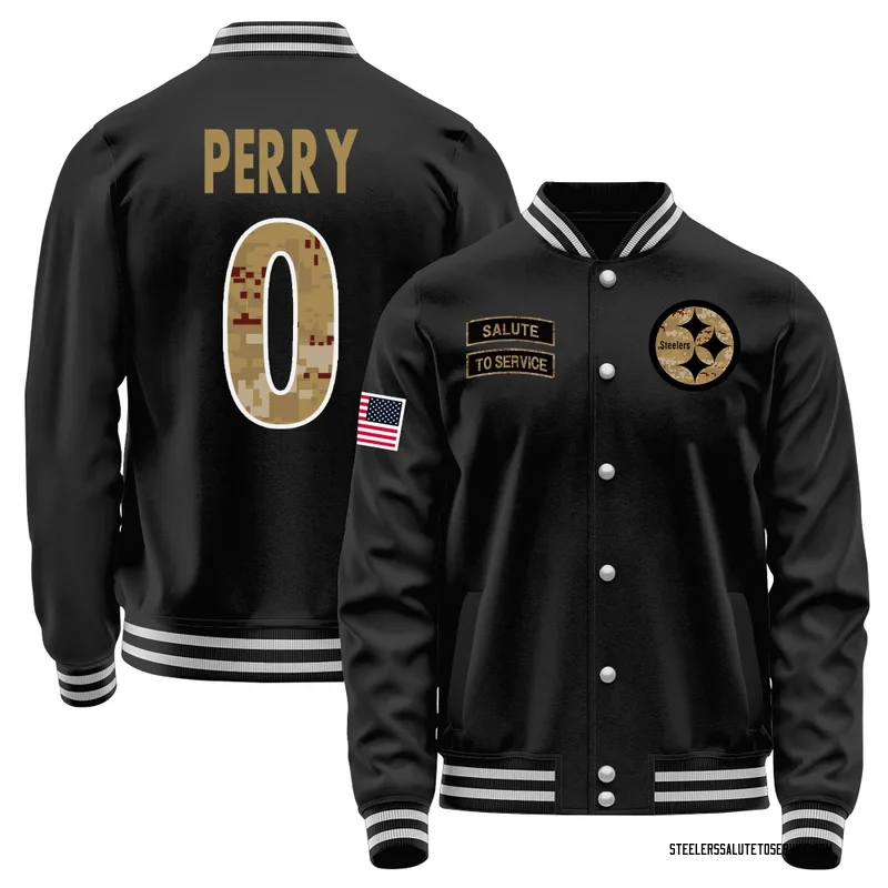 Youth A.T. Perry Pittsburgh Steelers Black Salute to Service Sideline Performance Jacket
