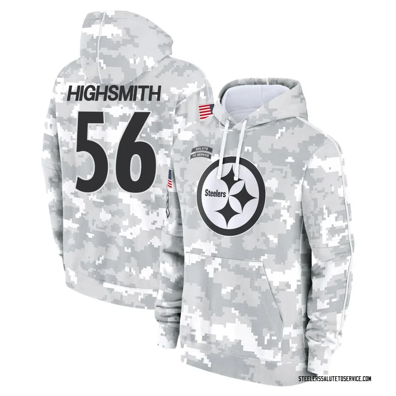 Youth Alex Highsmith Pittsburgh Steelers Camo Arctic 2024 Salute to Service Club Fleece Pullover Hoodie