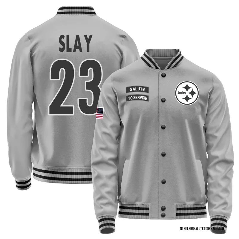 Youth Darius Slay Pittsburgh Steelers Gray Salute to Service Performance Jacket