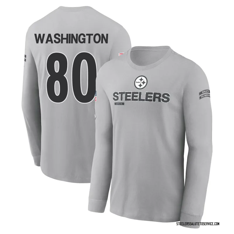 Youth Darnell Washington Pittsburgh Steelers Gray 2024 Salute to Service Long Sleeve T-Shirt