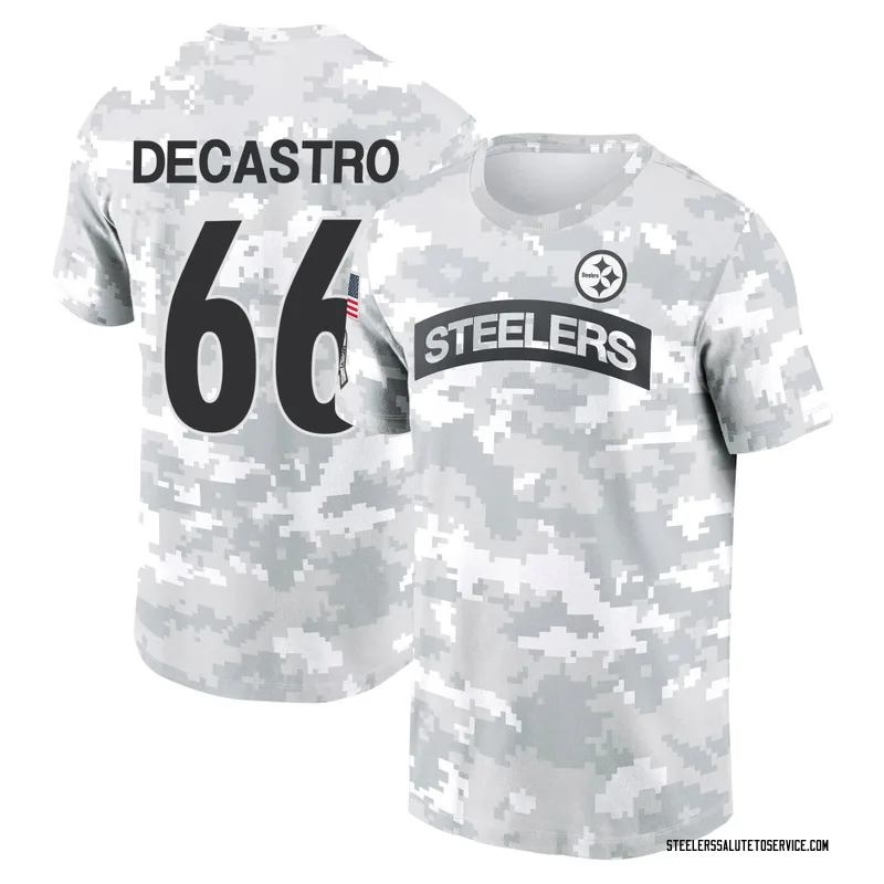 Youth David DeCastro Pittsburgh Steelers Camo Arctic 2024 Salute to Service Performance T-Shirt