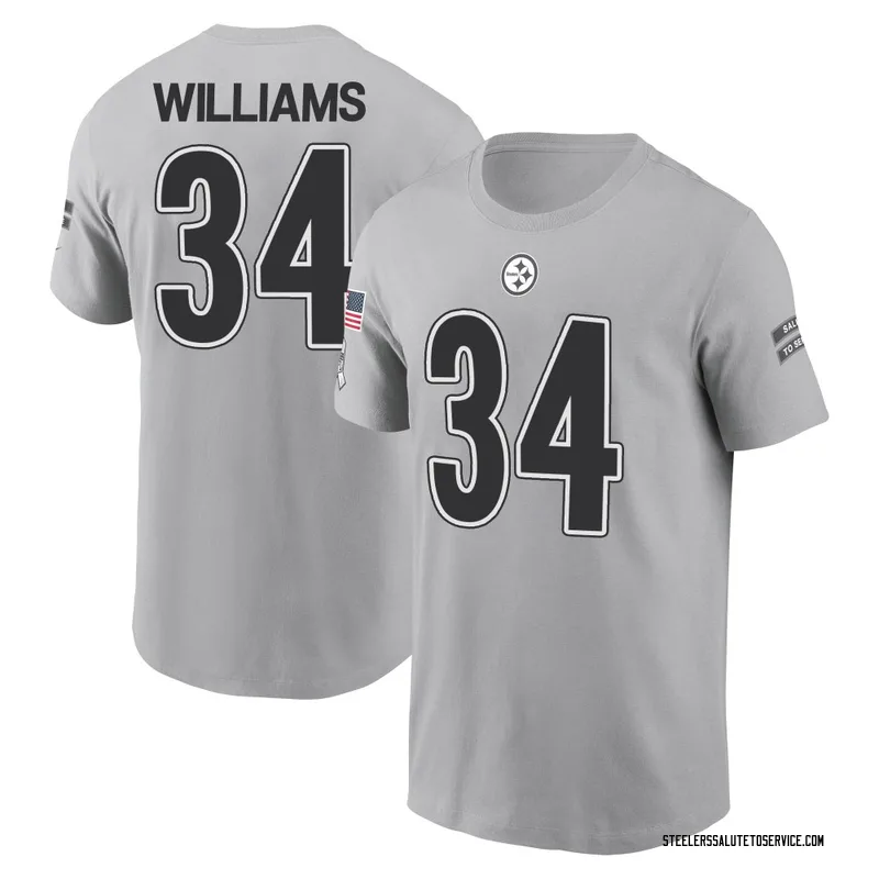 Youth DeAngelo Williams Pittsburgh Steelers Gray 2024 Salute to Service Name & Number T-Shirt