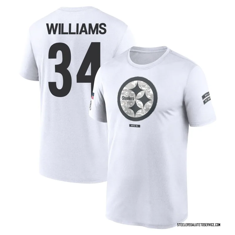 Youth DeAngelo Williams Pittsburgh Steelers Legend White 2024 Salute to Service Performance T-Shirt