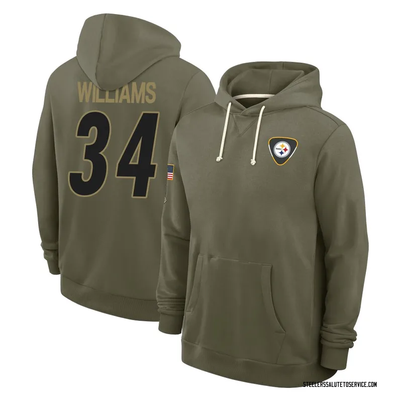 Youth DeAngelo Williams Pittsburgh Steelers Olive 2025 Salute to Service Hoodie