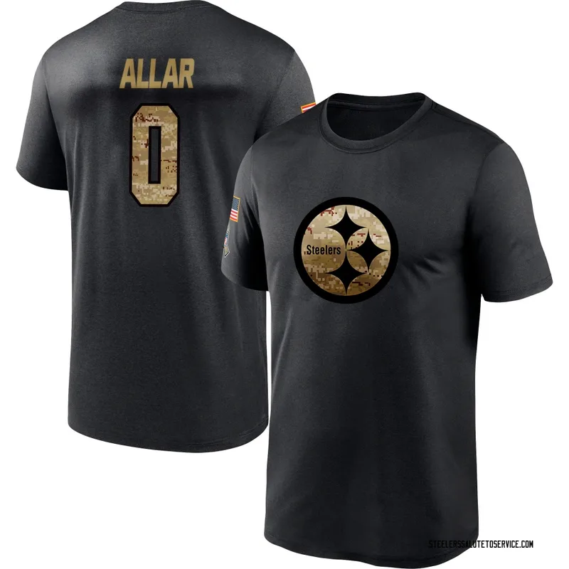 Youth Drew Allar Pittsburgh Steelers Black 2020 Salute To Service Performance T-Shirt