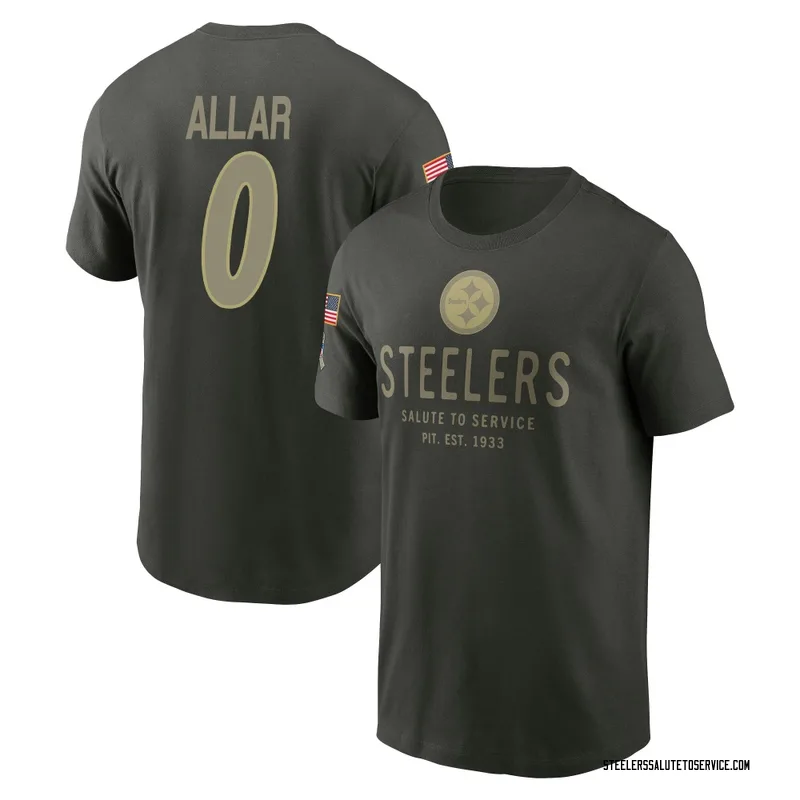 Youth Drew Allar Pittsburgh Steelers Green Forest/ 2025 Salute to Service Sideline Primary Edge T-Shirt