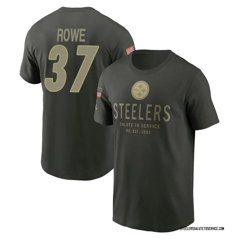 Youth Eric Rowe Pittsburgh Steelers Green Forest/ 2025 Salute to Service Sideline Primary Edge T-Shirt