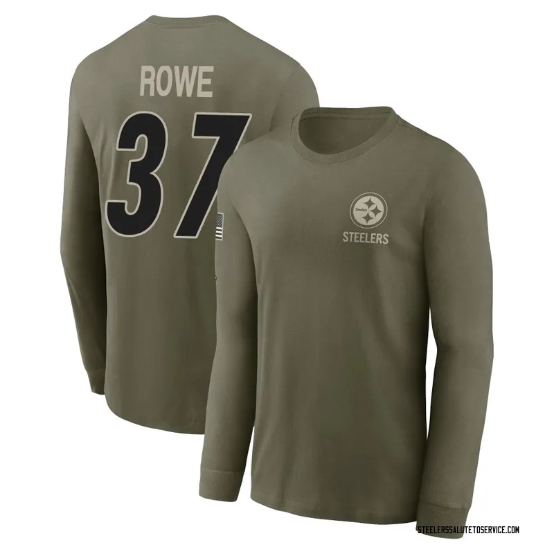 Youth Eric Rowe Pittsburgh Steelers Olive 2025 Salute to Service Sideline Long Sleeve T-Shirt