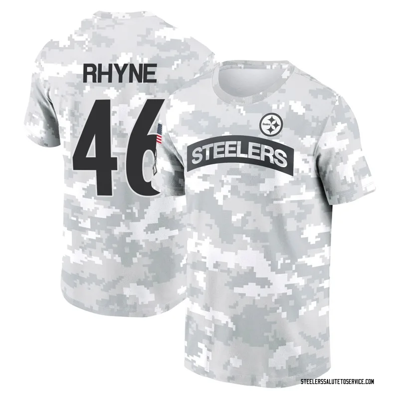 Youth Forrest Rhyne Pittsburgh Steelers Camo Arctic 2024 Salute to Service Performance T-Shirt