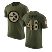 Youth Forrest Rhyne Pittsburgh Steelers Legend Olive Salute to Service T-Shirt
