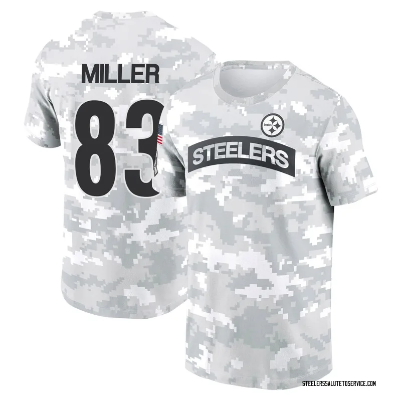 Youth Heath Miller Pittsburgh Steelers Camo Arctic 2024 Salute to Service Performance T-Shirt