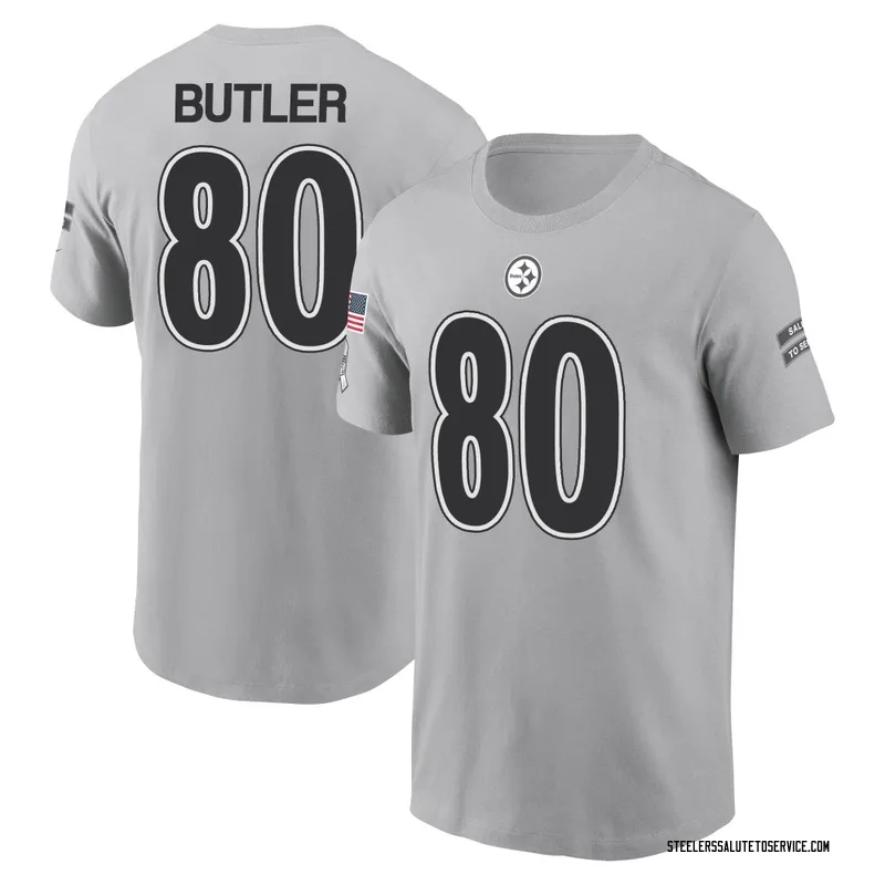 Youth Jack Butler Pittsburgh Steelers Gray 2024 Salute to Service Name & Number T-Shirt