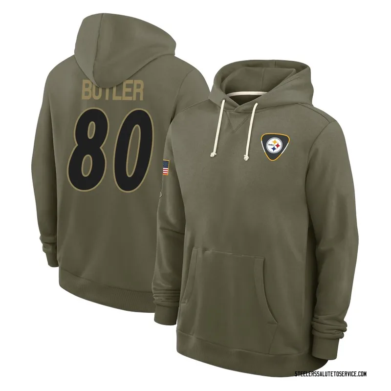 Youth Jack Butler Pittsburgh Steelers Olive 2025 Salute to Service Hoodie