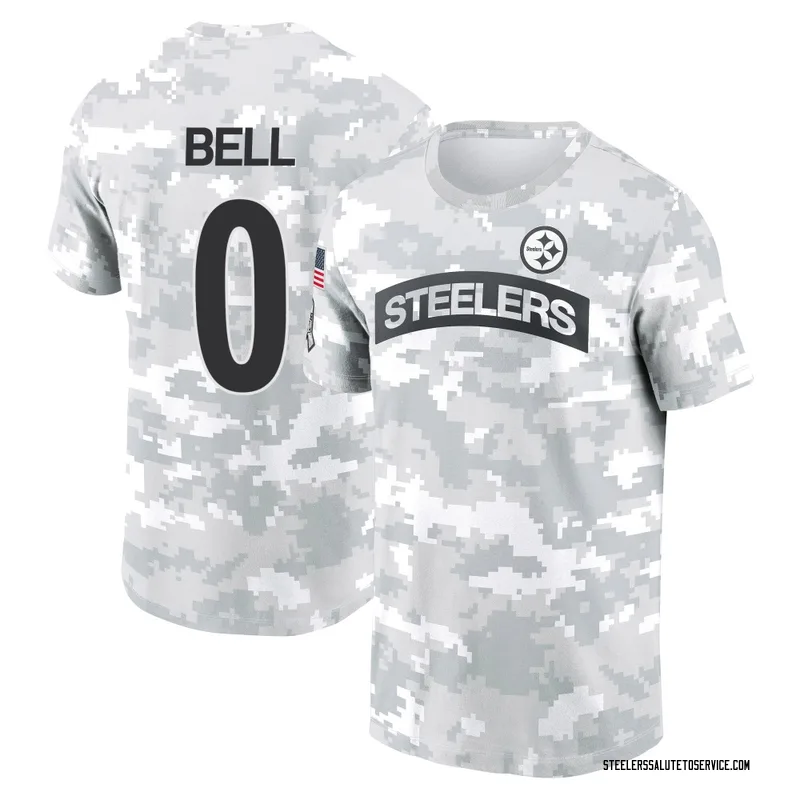 Youth Jaheim Bell Pittsburgh Steelers Camo Arctic 2024 Salute to Service Performance T-Shirt